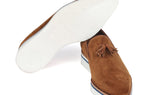 Paul Parkman Men's Smart Casual Tassel Loafers in Camel Suede