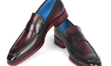 Paul Parkman Men's Burnished Penny Loafers in Purple