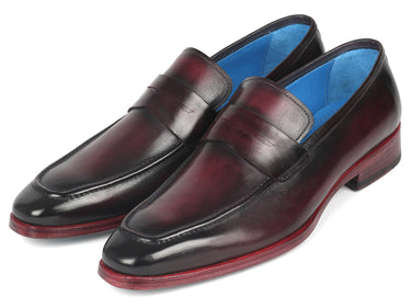 Paul Parkman Men's Burnished Penny Loafers in Purple