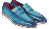 Paul Parkman Men's Smart Casual Loafers in Blue