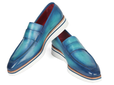 Paul Parkman Men's Smart Casual Loafers in Blue