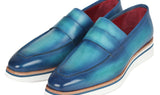 Paul Parkman Men's Smart Casual Loafers in Blue