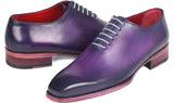 Paul Parkman Men's Hand-Painted Goodyear Welted Wholecut Oxfords in Purple