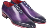 Paul Parkman Men's Hand-Painted Goodyear Welted Wholecut Oxfords in Purple