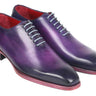 Paul Parkman Men's Hand-Painted Goodyear Welted Wholecut Oxfords in Purple