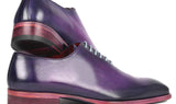 Paul Parkman Men's Hand-Painted Goodyear Welted Wholecut Oxfords in Purple