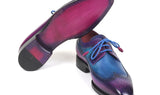 Paul Parkman Goodyear Welted Wingtip Derby Shoes in Purple & Blue