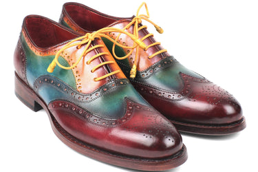 Paul Parkman Men's Goodyear Welted Wingtip Oxfords in Multiple Colors