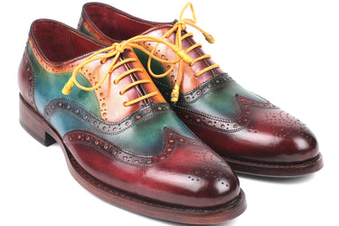 Paul Parkman Men's Goodyear Welted Wingtip Oxfords in Multiple Colors