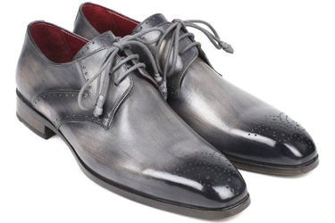 Paul Parkman Men's Medallion Toe Derby Shoes in Gray