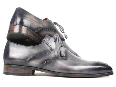 Paul Parkman Men's Medallion Toe Derby Shoes in Gray