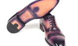 Paul Parkman Men's Cap-Toe Oxfords in Purple