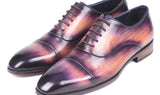 Paul Parkman Men's Cap-Toe Oxfords in Purple