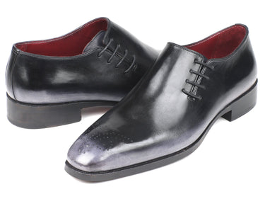 Paul Parkman Men's Side Lace Oxfords in Gray Burnished