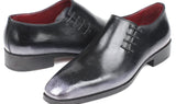 Paul Parkman Men's Side Lace Oxfords in Gray Burnished