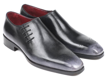 Paul Parkman Men's Side Lace Oxfords in Gray Burnished