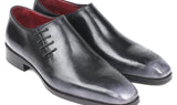 Paul Parkman Men's Side Lace Oxfords in Gray Burnished