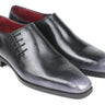 Paul Parkman Men's Side Lace Oxfords in Gray Burnished