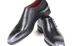 Paul Parkman Men's Side Lace Oxfords in Gray Burnished