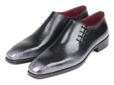Paul Parkman Men's Side Lace Oxfords in Gray Burnished