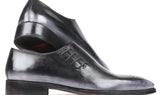 Paul Parkman Men's Side Lace Oxfords in Gray Burnished