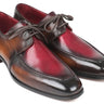 Paul Parkman Men's Apron Leather Derby Shoes in Brown & Bordeaux Dual Tone