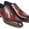 Paul Parkman Men's Hand-Painted Goodyear Welted Wholecut Oxfords in Brown