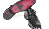 Paul Parkman Men's Wingtip Single Monkstraps in Black