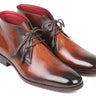 Paul Parkman Men's Calfskin Chukka Boots in Camel & Brown