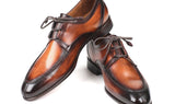 Paul Parkman Men's Ghillie Lacing Dress Shoes in Brown Burnished