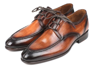 Paul Parkman Men's Ghillie Lacing Dress Shoes in Brown Burnished