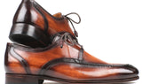 Paul Parkman Men's Ghillie Lacing Dress Shoes in Brown Burnished