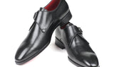 Paul Parkman Men's Leather Single Monkstraps in Black