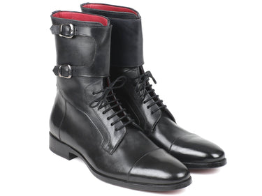 Paul Parkman Men's Calfskin High Boots in Black