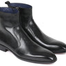 Paul Parkman Men's Side Zipper Leather Boots in Black