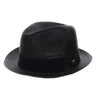 Stacy Adams Spire Poly Braid Pinch Front Fedora in Black #color_ Black