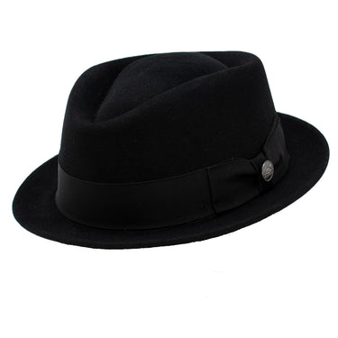 Stetson Vector One Fur Felt Pork Pie Hat in Black #color_ Black