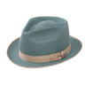 Stetson Inwood Woven Hemp Fedora in Turquoise #color_ Turquoise