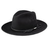 Stetson Crossover Wool Felt Wide Brim Fedora in Black
