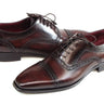 Paul Parkman Men's Hand-Painted Leather Captoe Oxfords in Bordeaux & Brown