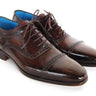 Paul Parkman Men's Hand-Painted Leather Captoe Oxfords in Anthracite Brown in #color_