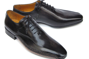 Paul Parkman Men's Side HandsewnLeather Oxfords in Black