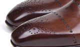 Paul Parkman Men's Classic Leather Brogues in Antique Brown