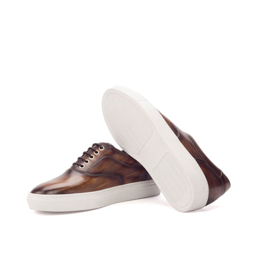 DapperFam Riccardo in Dark Brown Men's Hand-Painted Italian Leather Top Sider