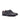 DapperFam Zephyr in Black / Dark Grey Men's Italian Croco Embossed Leather & Flannel Longwing Blucher in Black / Dark Grey