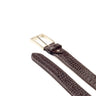 DapperFam Luxe Men's Hamptons in Dark Brown Painted Croco