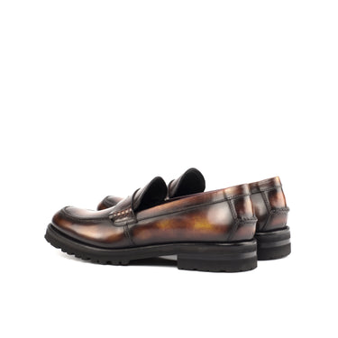 DapperFam Lia in Fire Women's Hand-Painted Patina Loafer