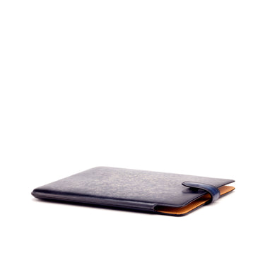 DapperFam Luxe Men's iPad Case in Grey Patina in #color_