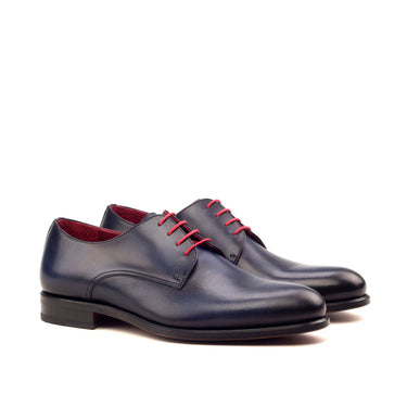 DapperFam Vero in Navy Men's Italian Leather Derby in Navy
