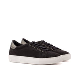 DapperFam Rivale in Black Men's Linen Trainer